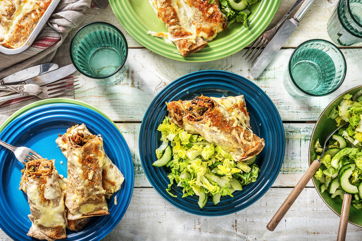 Cheesy Chorizo Enchiladas