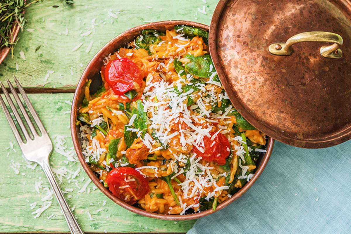 Cheesy Chorizo Orzotto