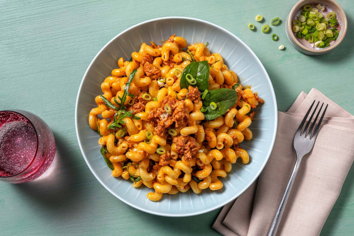 Cheesy Chorizo Pasta