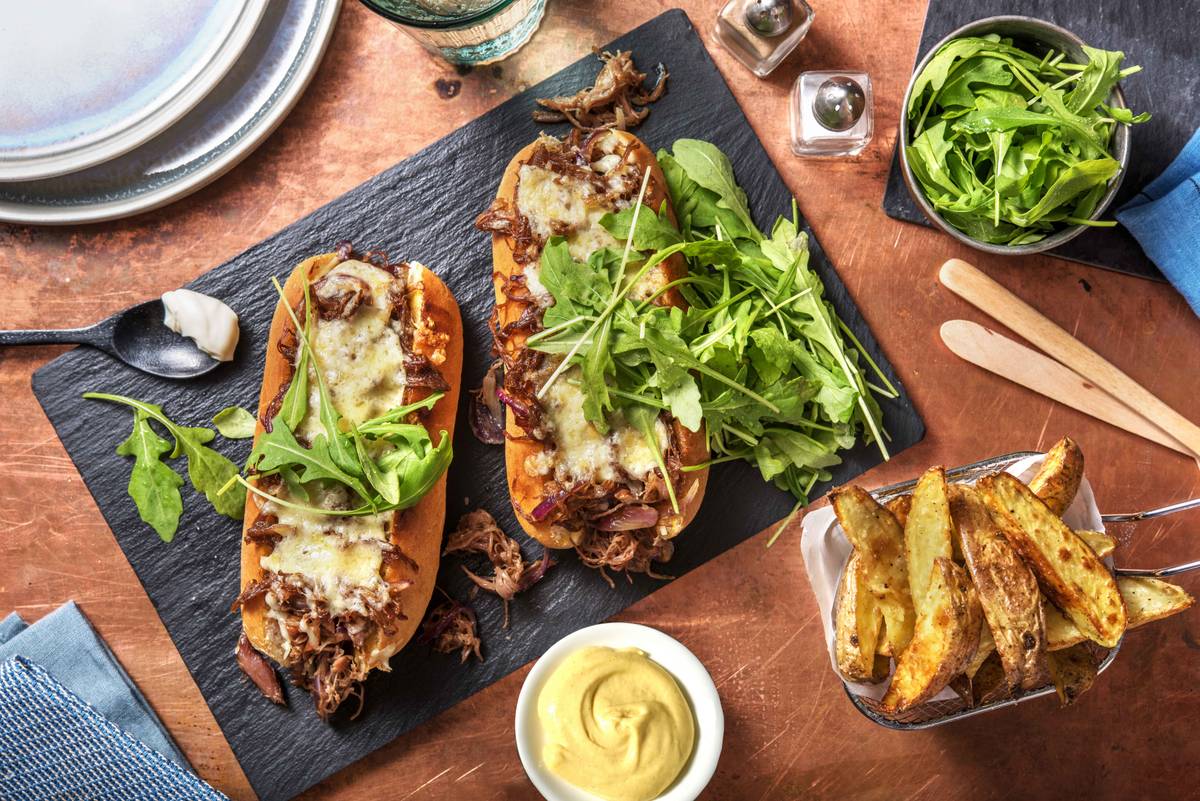 Cheesy Confit Duck Brioche Buns