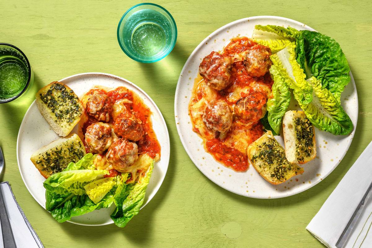 Cheesy Meatball Parmigiana