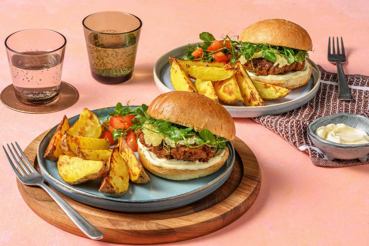 Cheesy Melt in the Middle Beef Burger