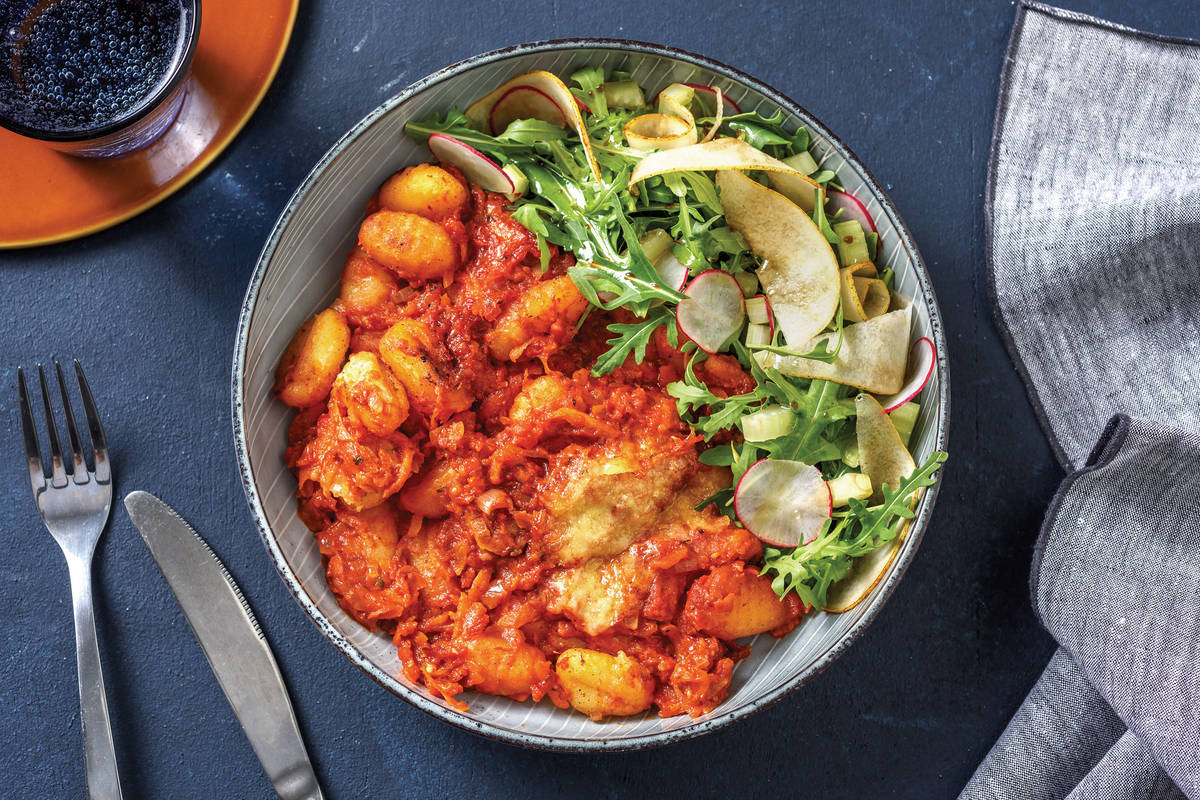 Cheesy Veggie-Loaded Grilled Gnocchi