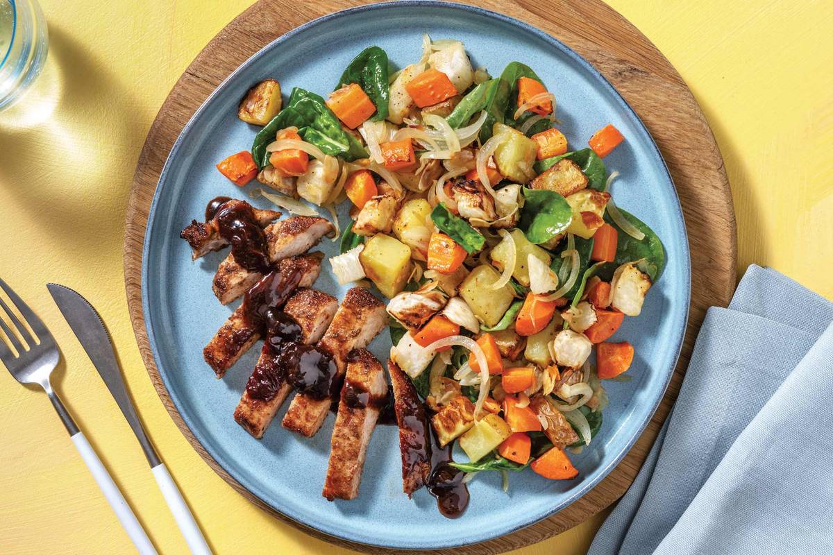 Cherry & Balsamic-Glazed Pork