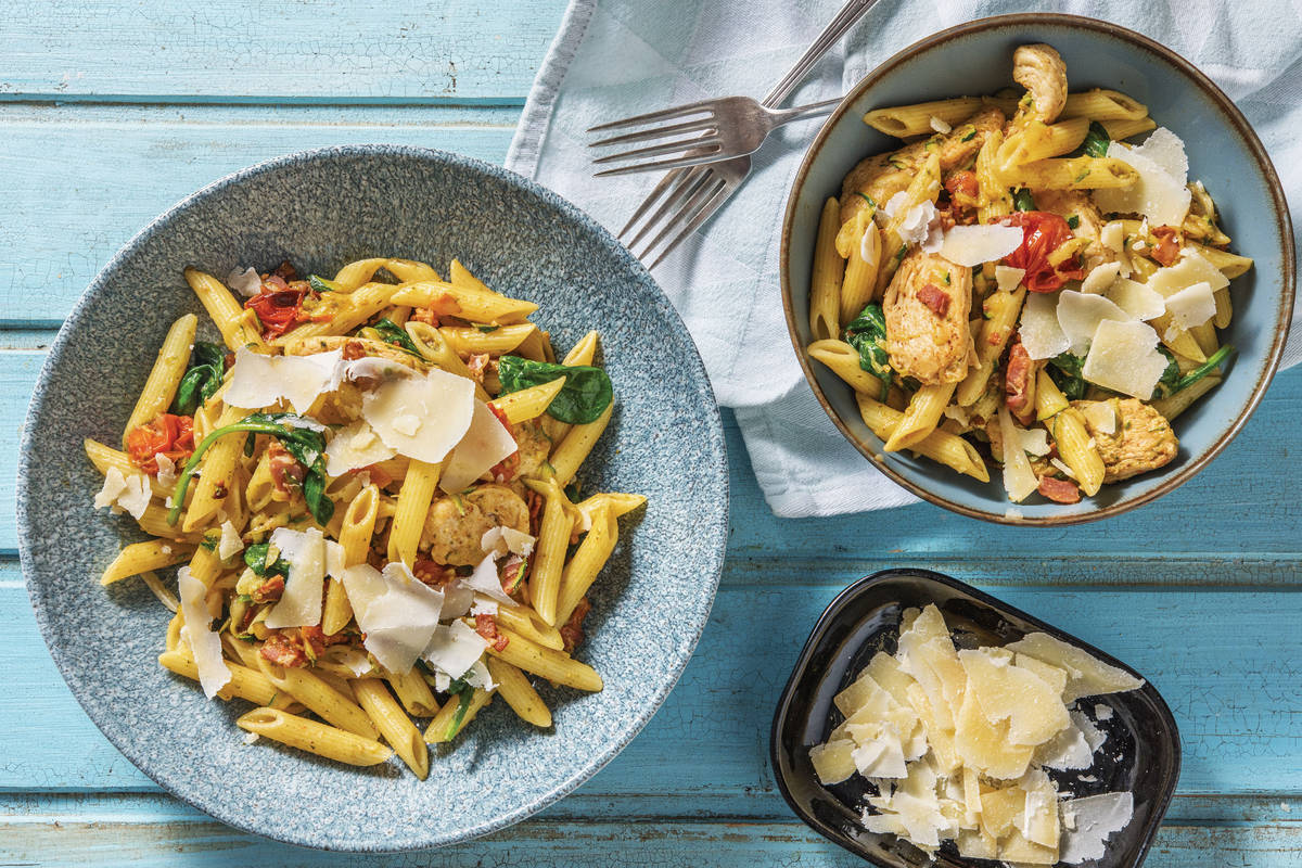 Chicken & Bacon Pesto Pasta