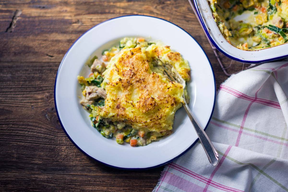 Chicken, Corn & Leek Pie