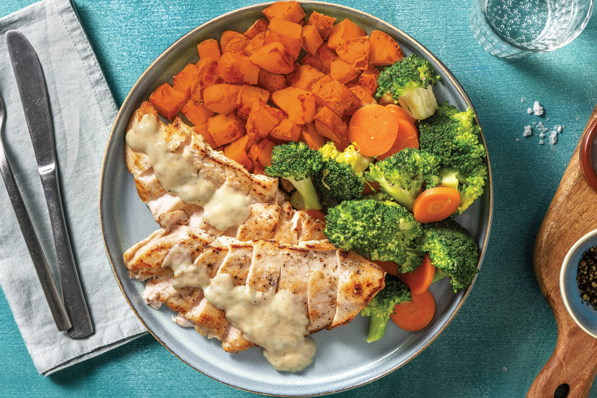 Chicken & Creamy Herb Sauce