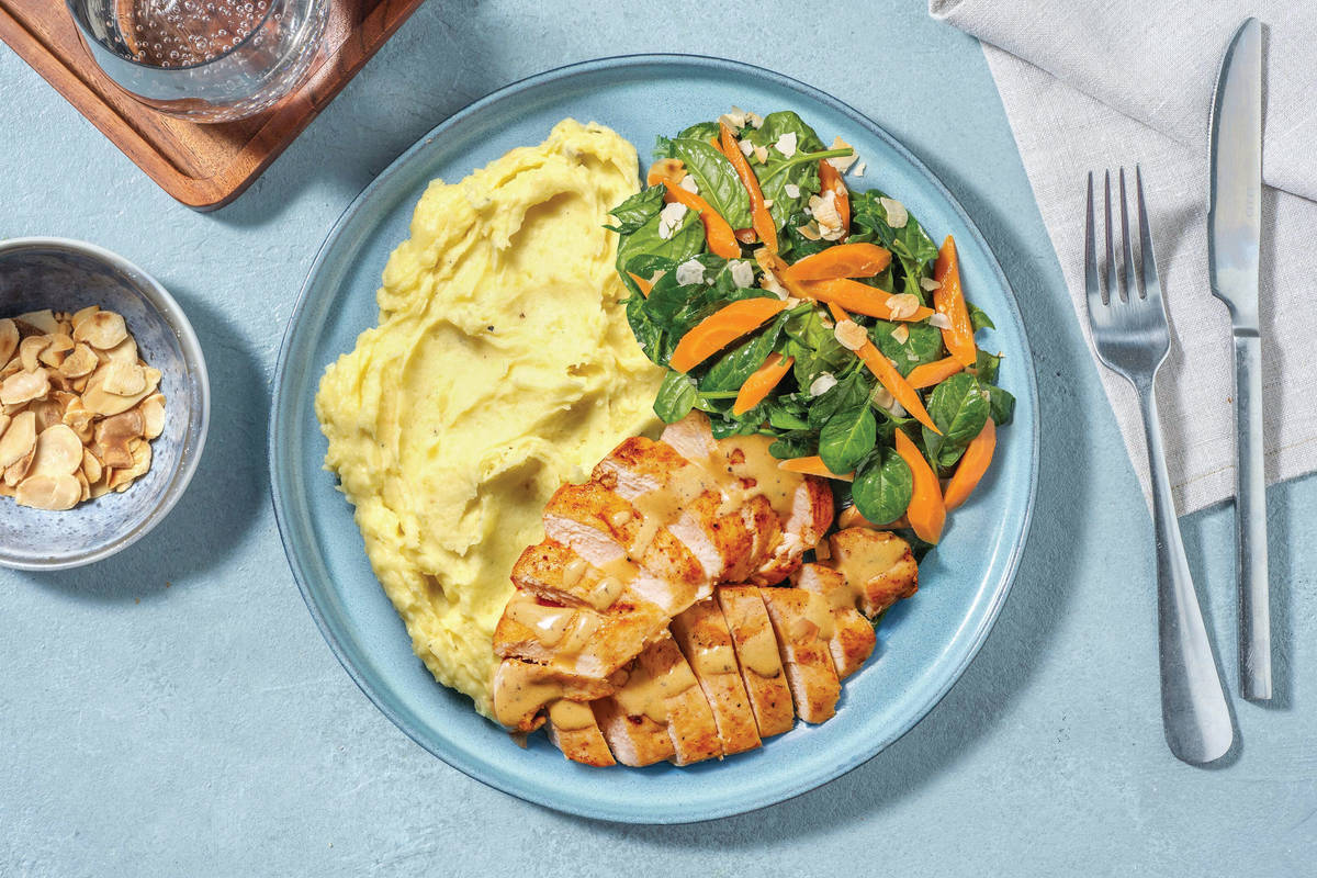 Chicken & Creamy Peppercorn Sauce