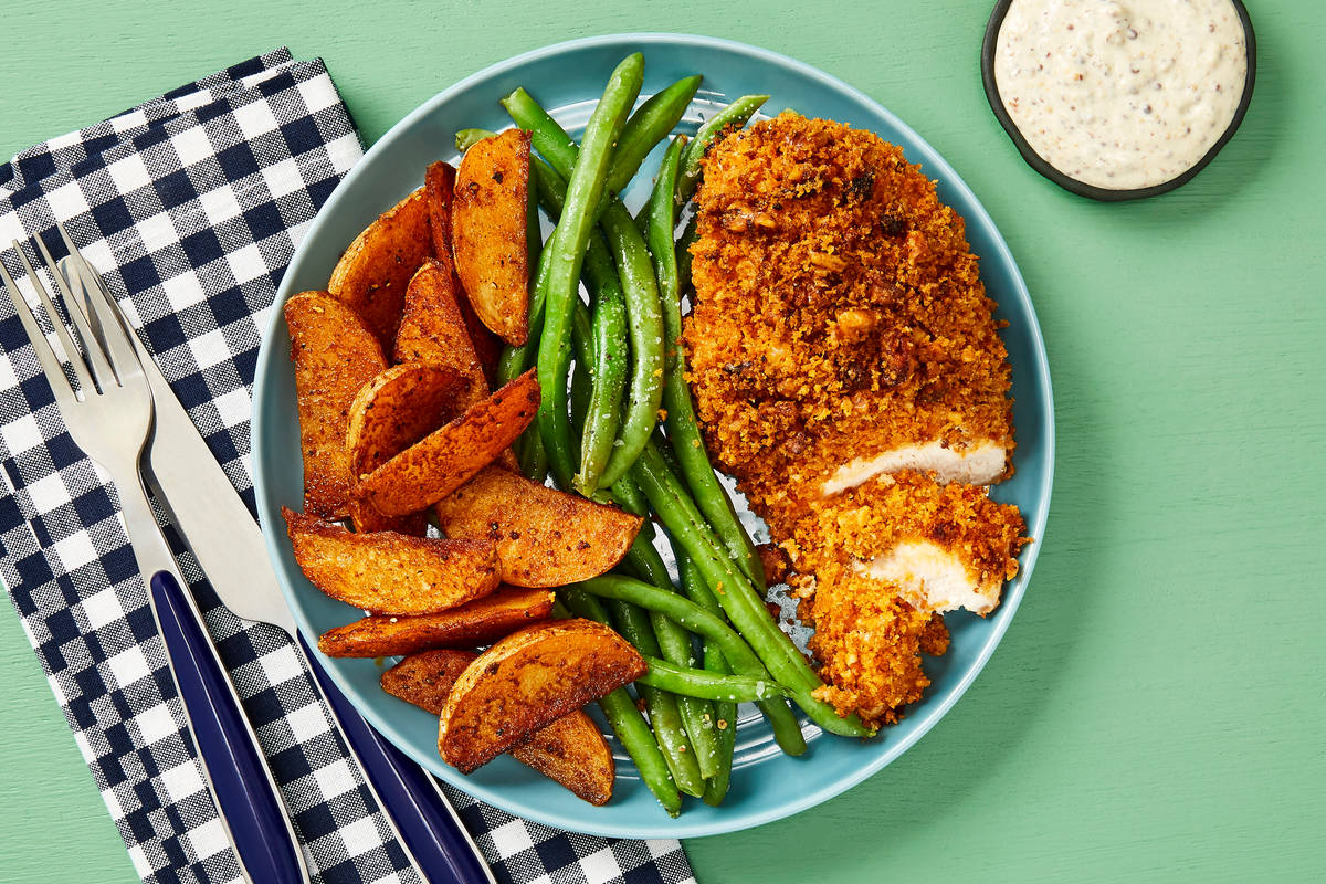 Chicken Cutlets with Spiced Walnut Crust