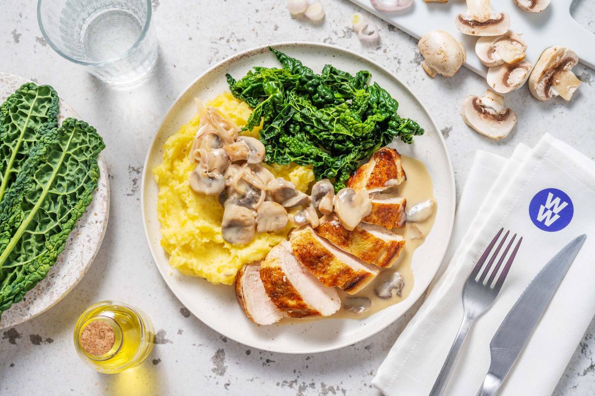 Chicken Forestiere in Mushroom Sauce