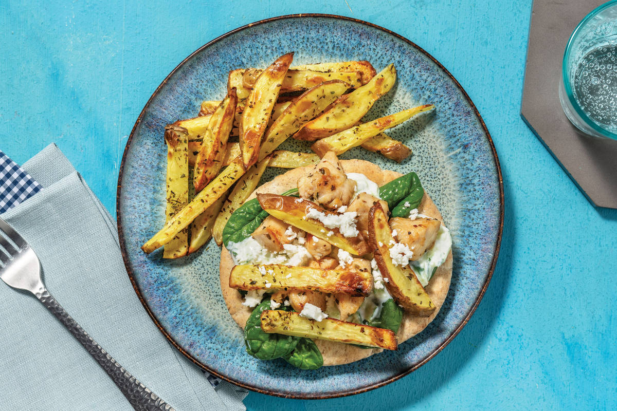 Chicken Gyros & Oregano Fries