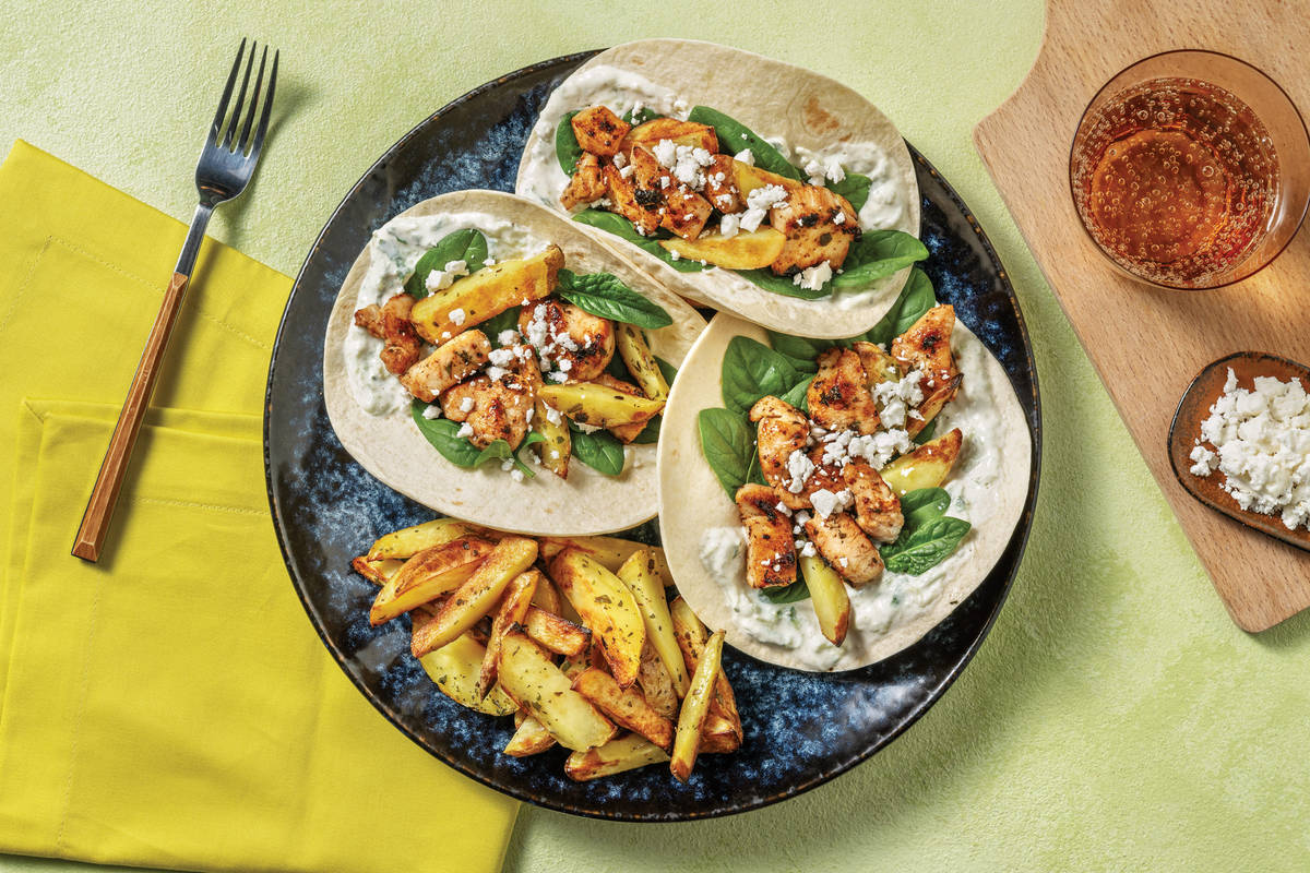 Chicken Gyros & Oregano Fries