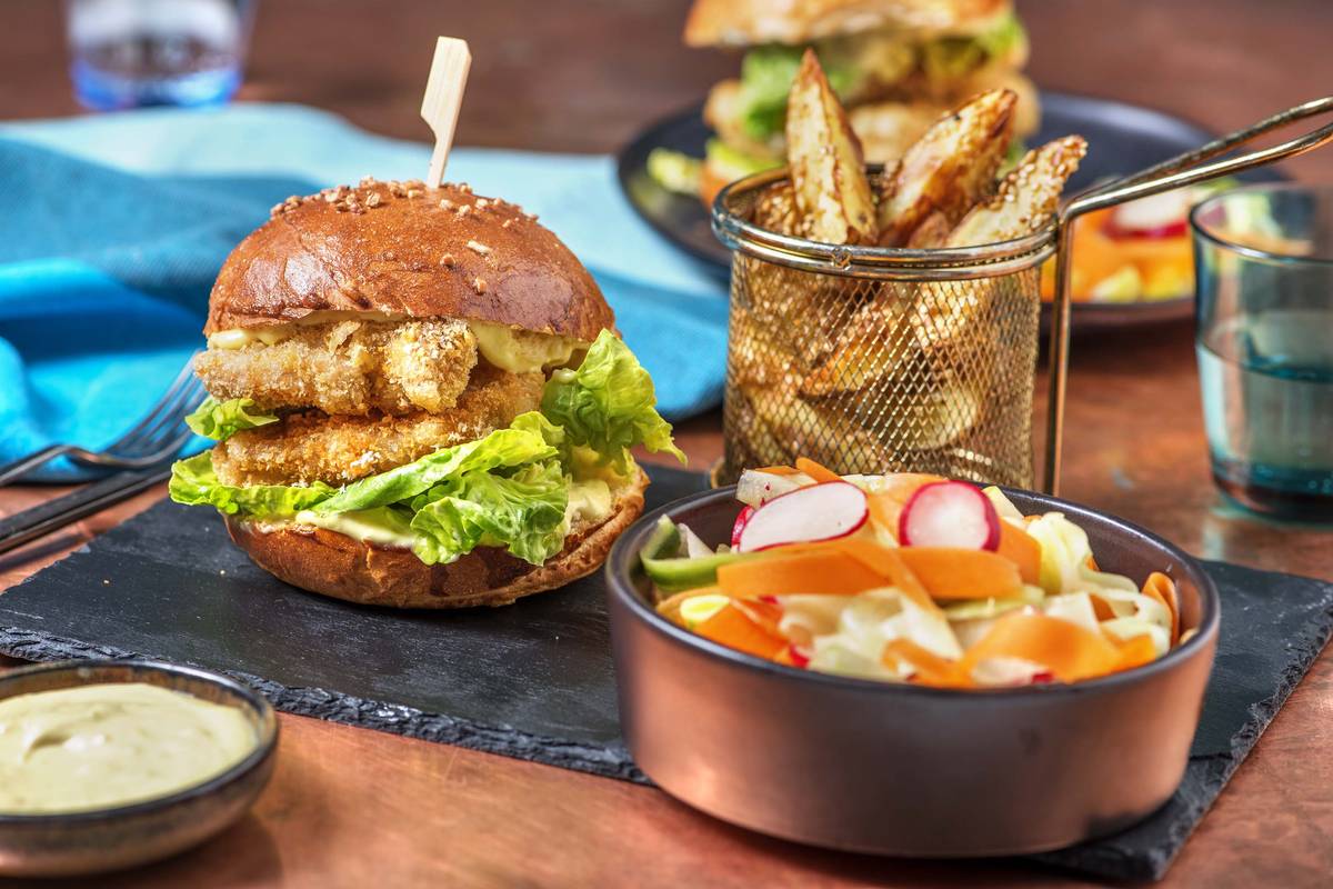 Chicken Katsu Burger and Katsu Curry Mayo