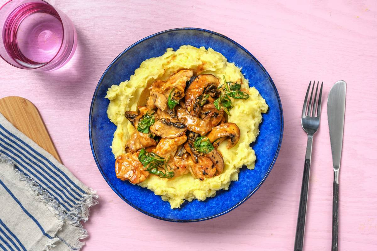 Bacon, Chicken & Mushroom Stroganoff