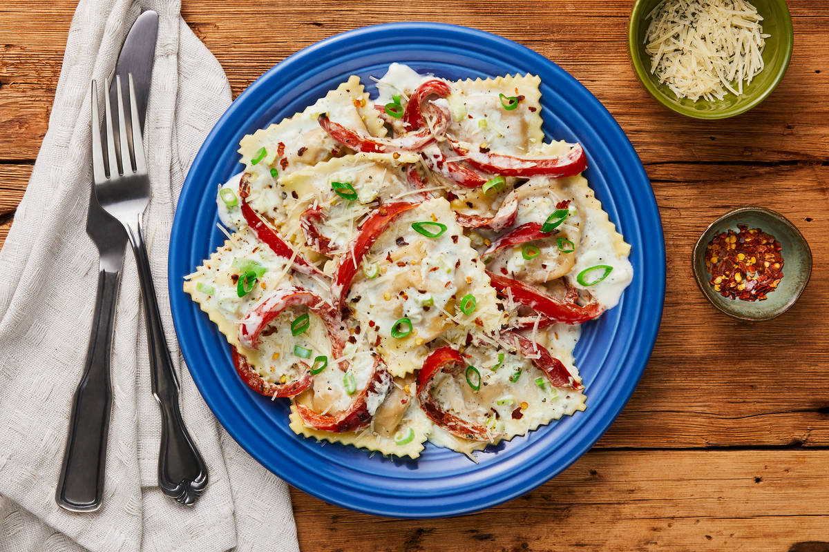 Chicken Romesco Filled Ravioli