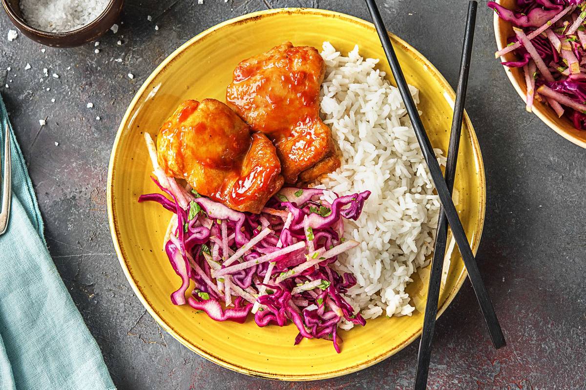 Chicken Thighs in Kimchi Sauce