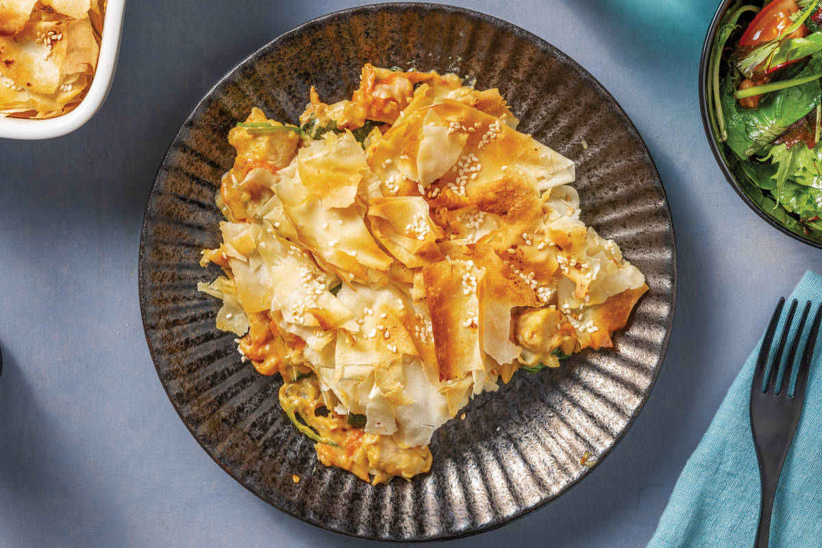 Chicken & Veggie Filo Pie