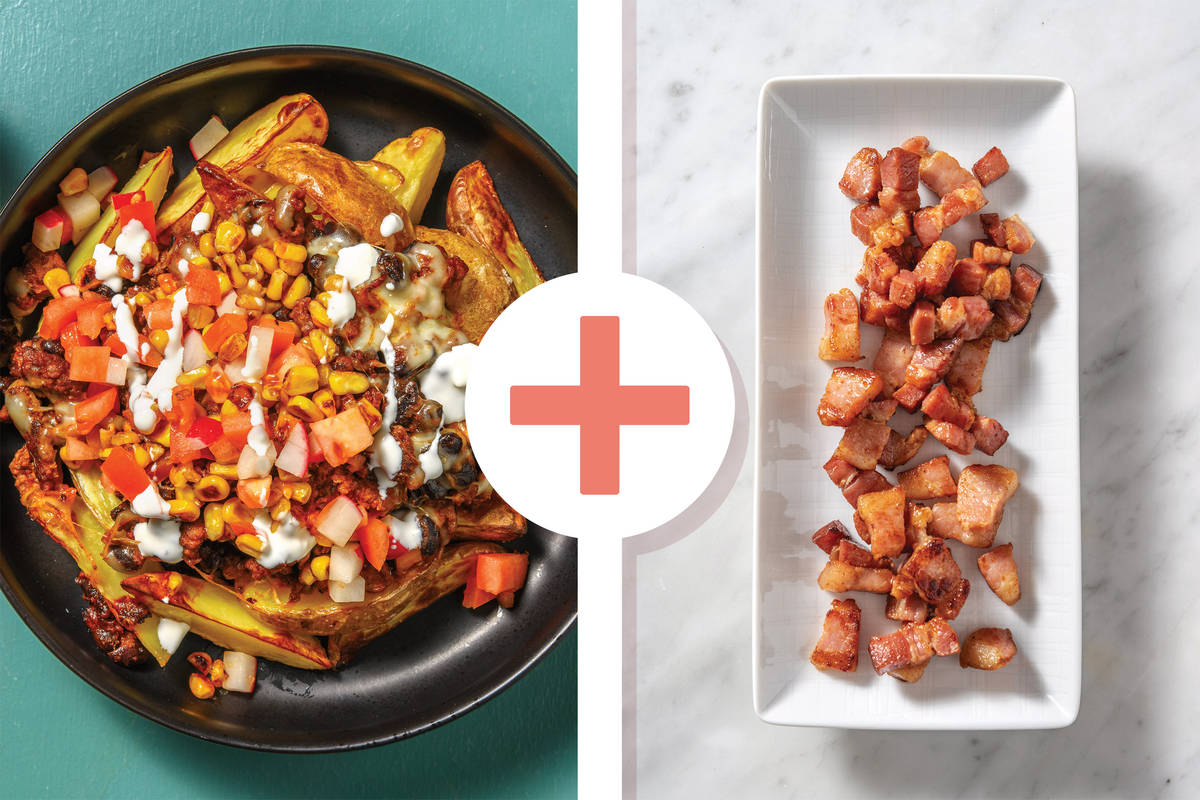 Chipotle Bacon, Beef & Bean Loaded Wedges