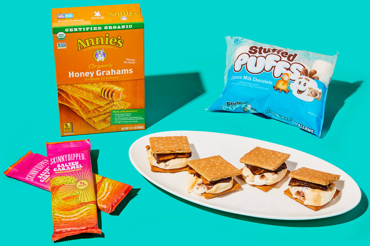 Chocolate Caramel Stuffed Puffs® S’more