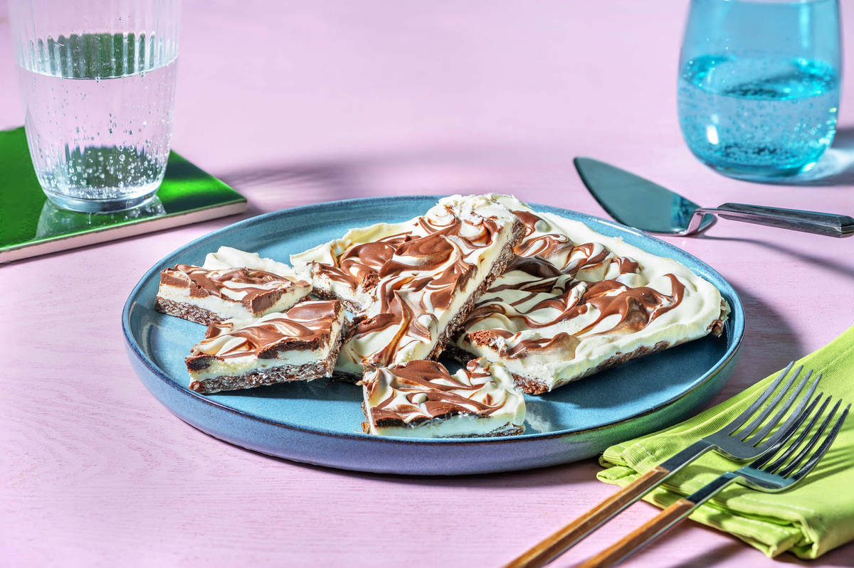 Chocolate Fudge Swirl Freezer Bars