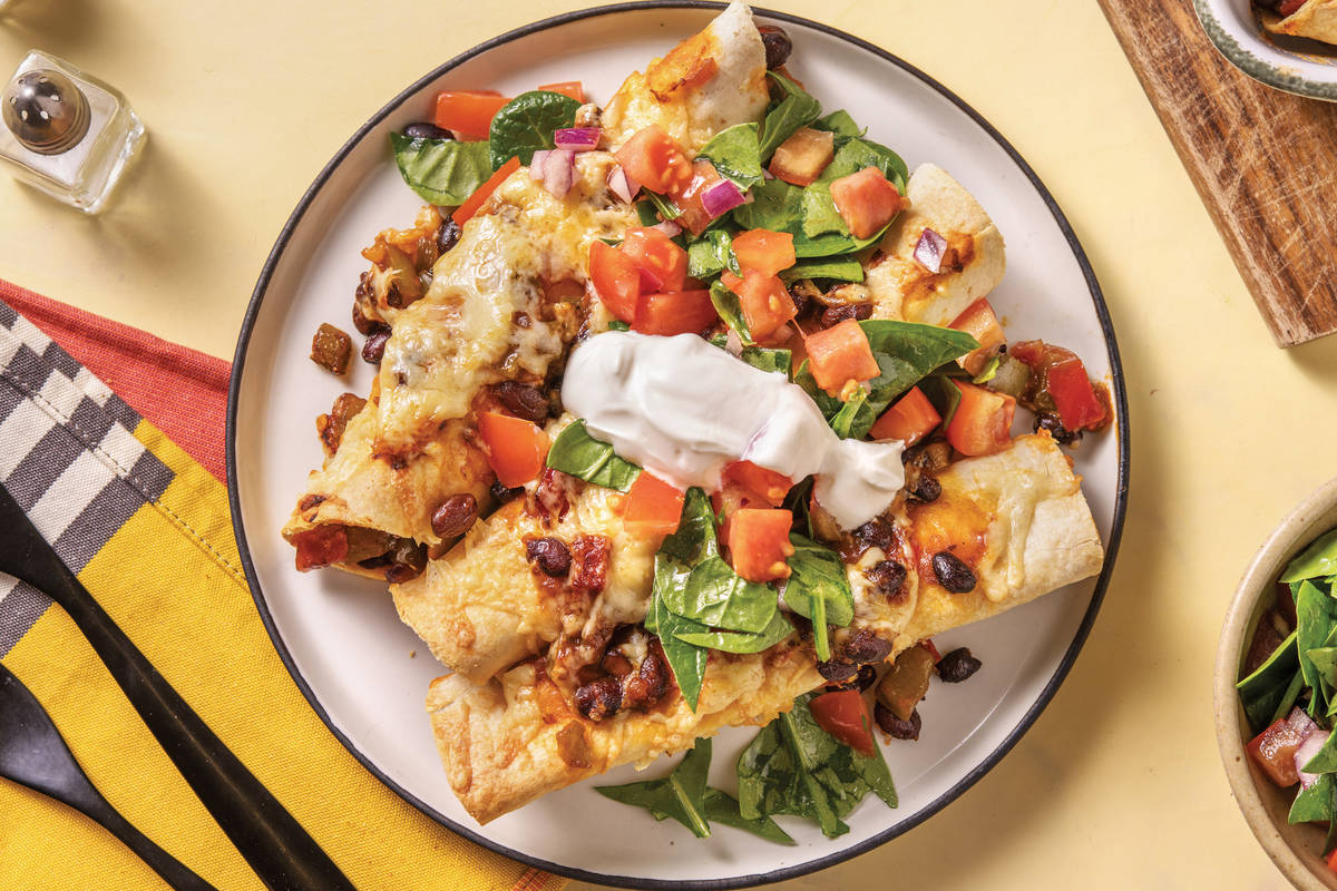 Chorizo & Black Bean Enchiladas