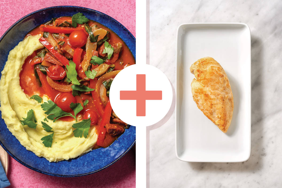 Hearty Chorizo, Chicken & Cherry Tomato Stew
