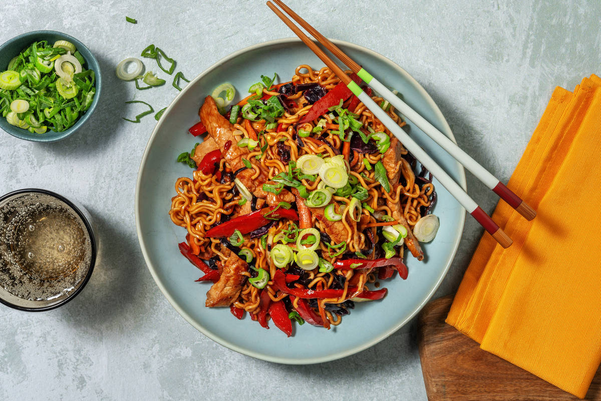 Tofu and Veggie Chow Mein-Style Noodles