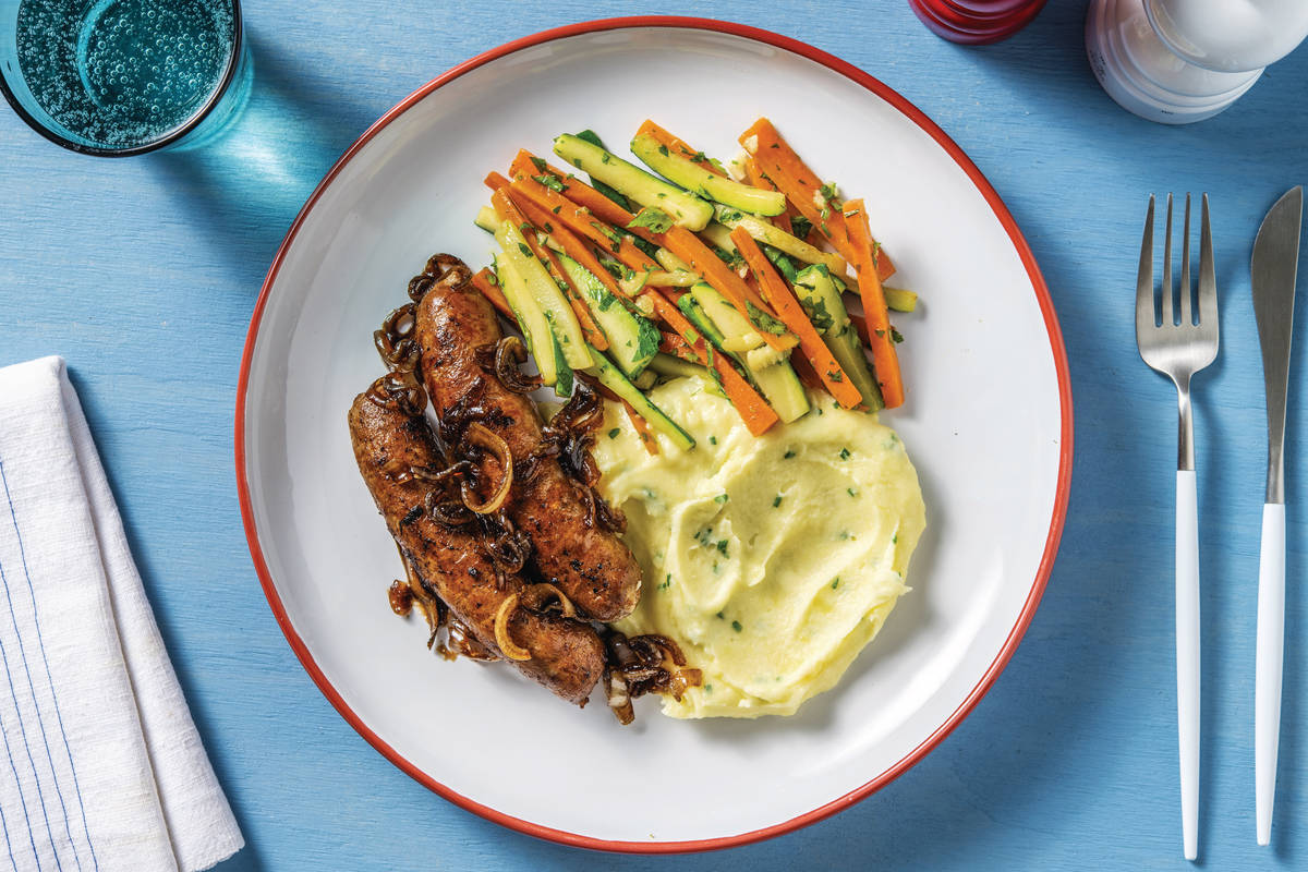Classic Beef Bangers & Parmesan Mash