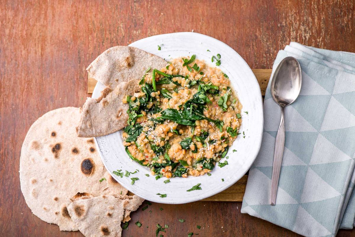 Coconut Dal with Homemade Chapati
