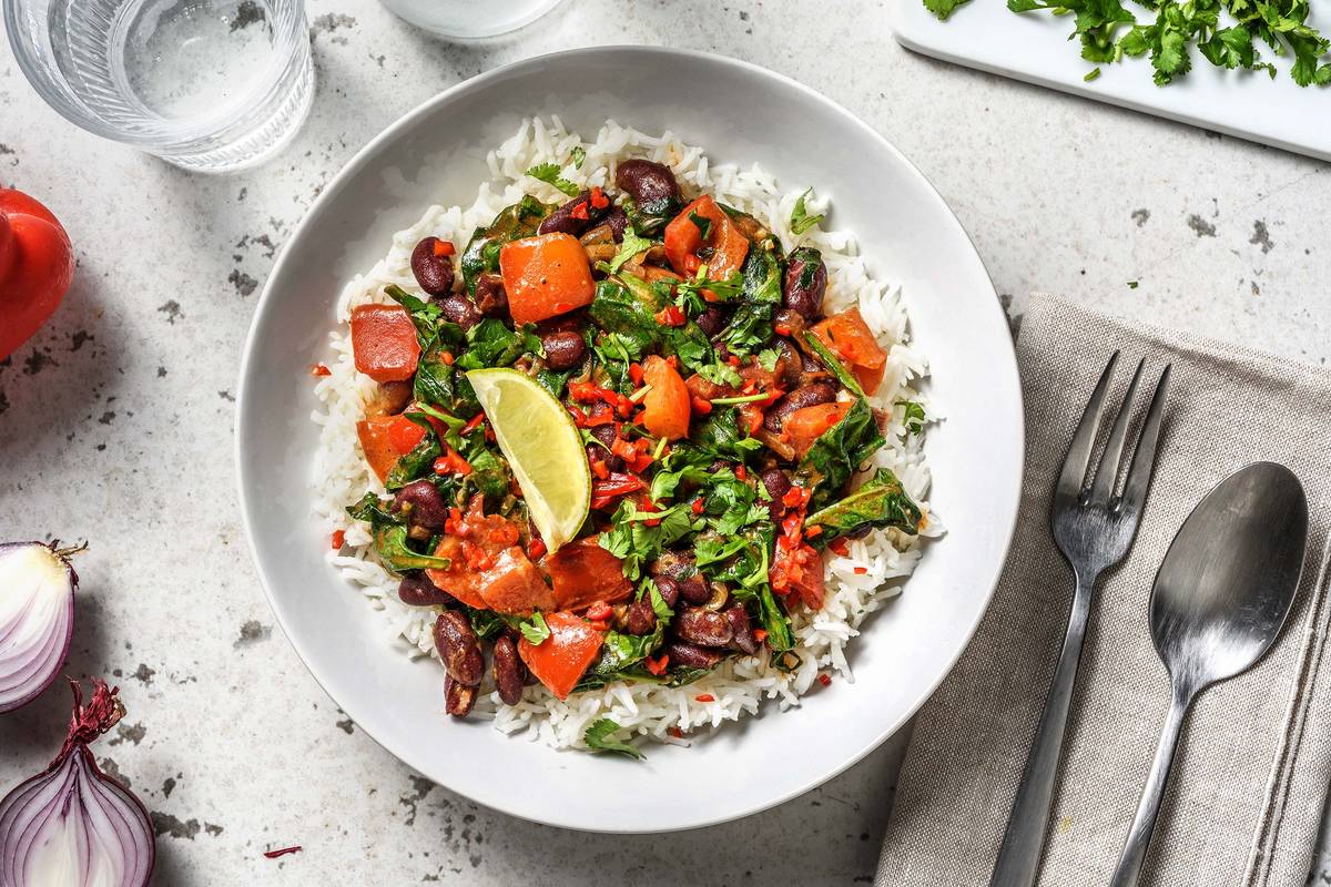 Coconutty Caribbean Kidney Bean Stew