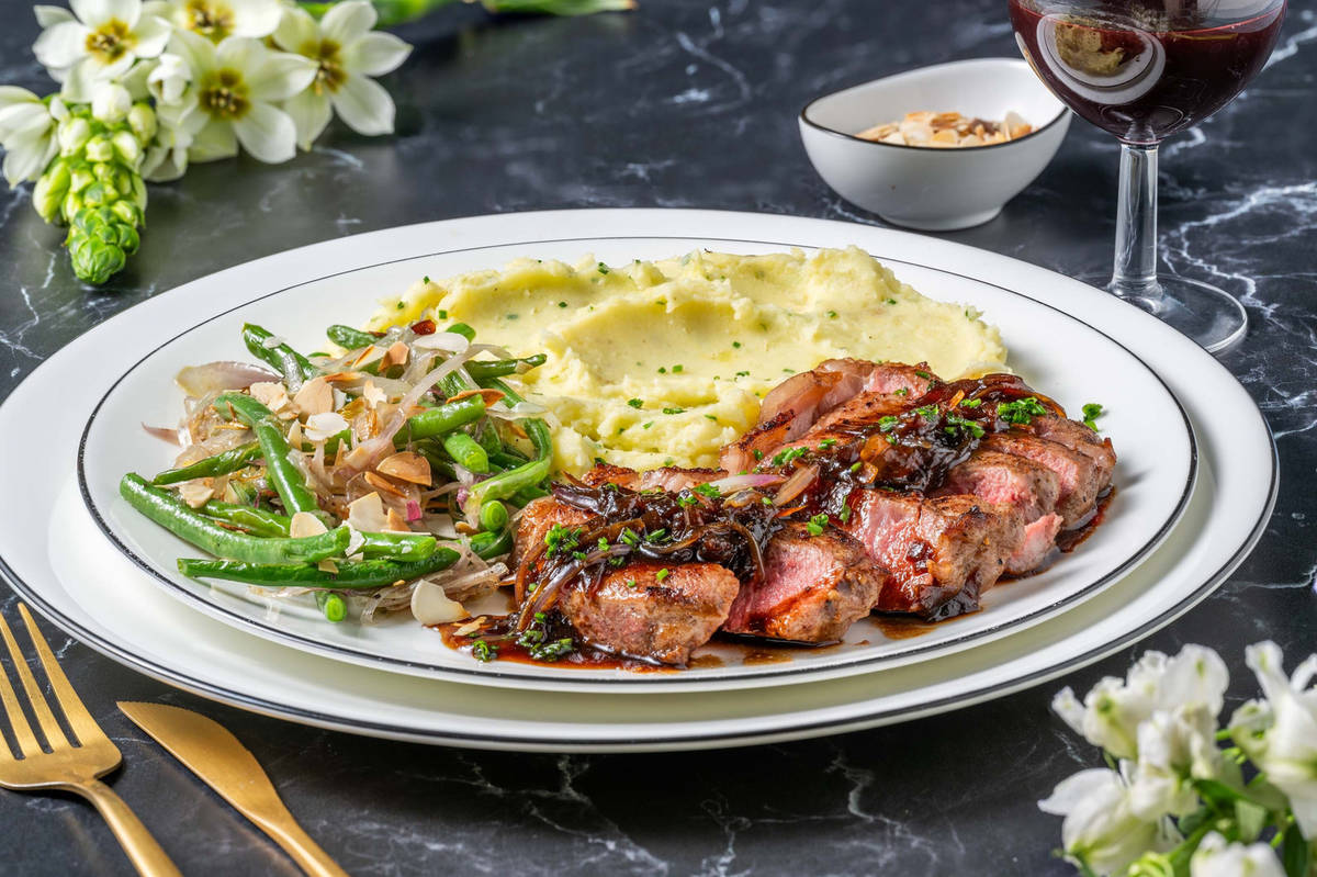 Steak and Blueberry-Balsamic Reduction