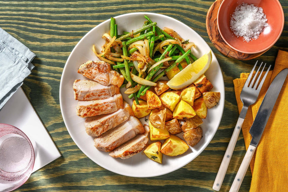 Côtelettes de porc au miel et à la moutarde