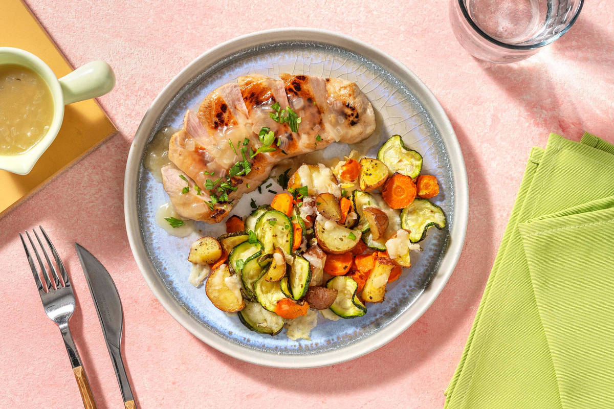 Côtelettes de porc et sauce à l'échalote