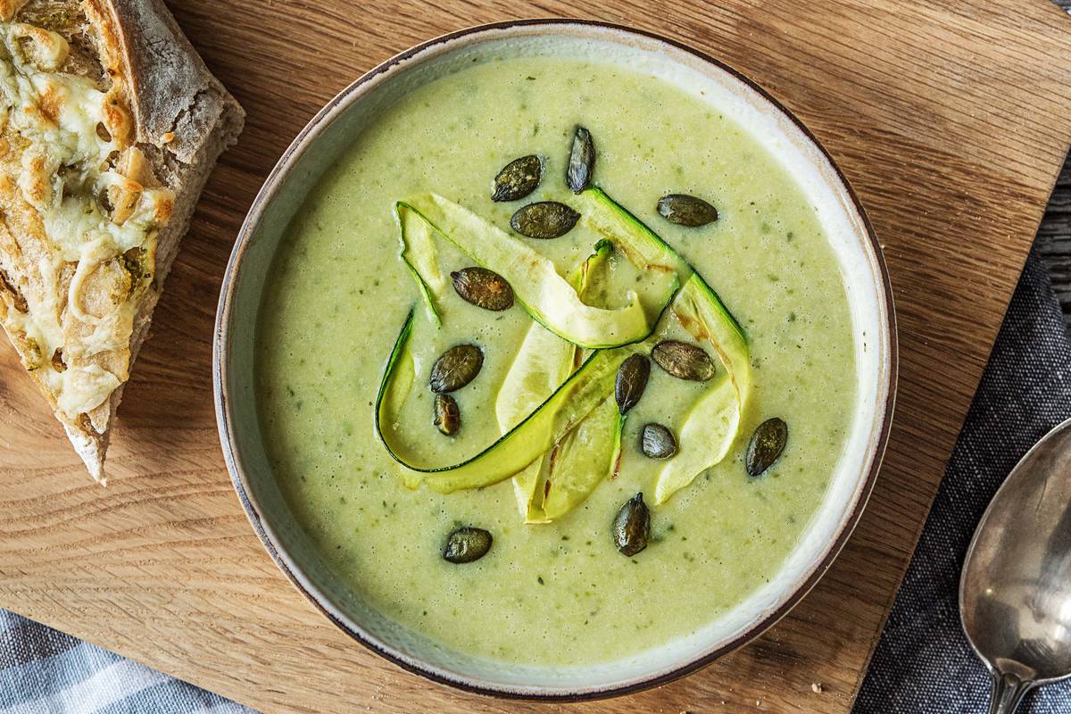 Courgette-pestosoep