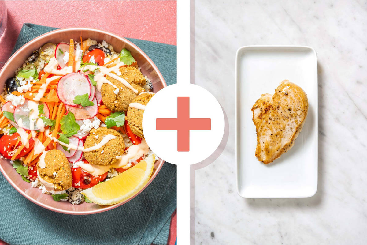 Falafel and Chicken Couscous