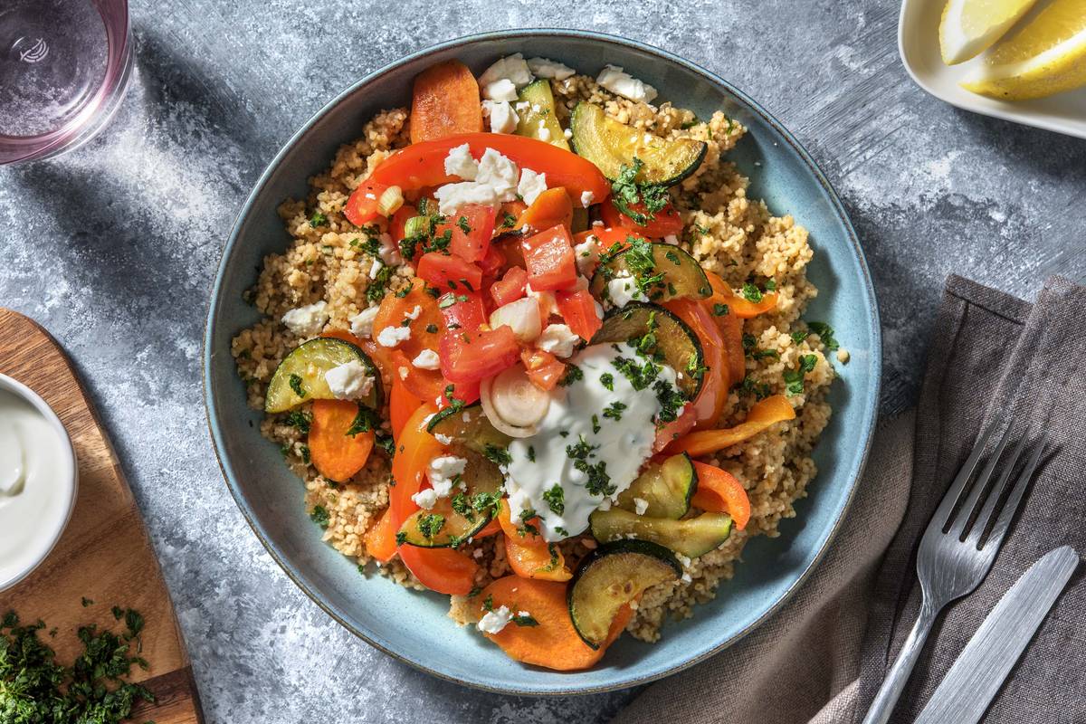 Couscous mit Dukkahgemüse