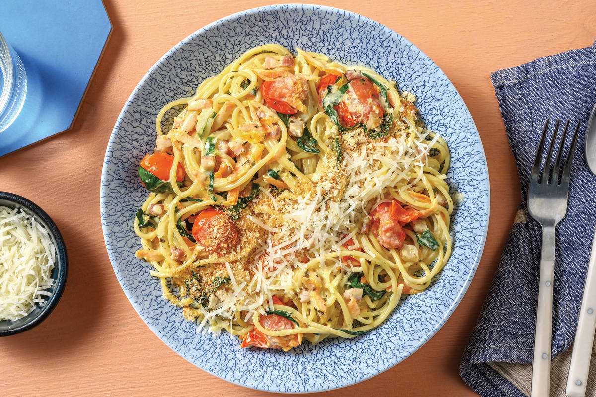 Bacon & Cherry Tomato Spaghetti