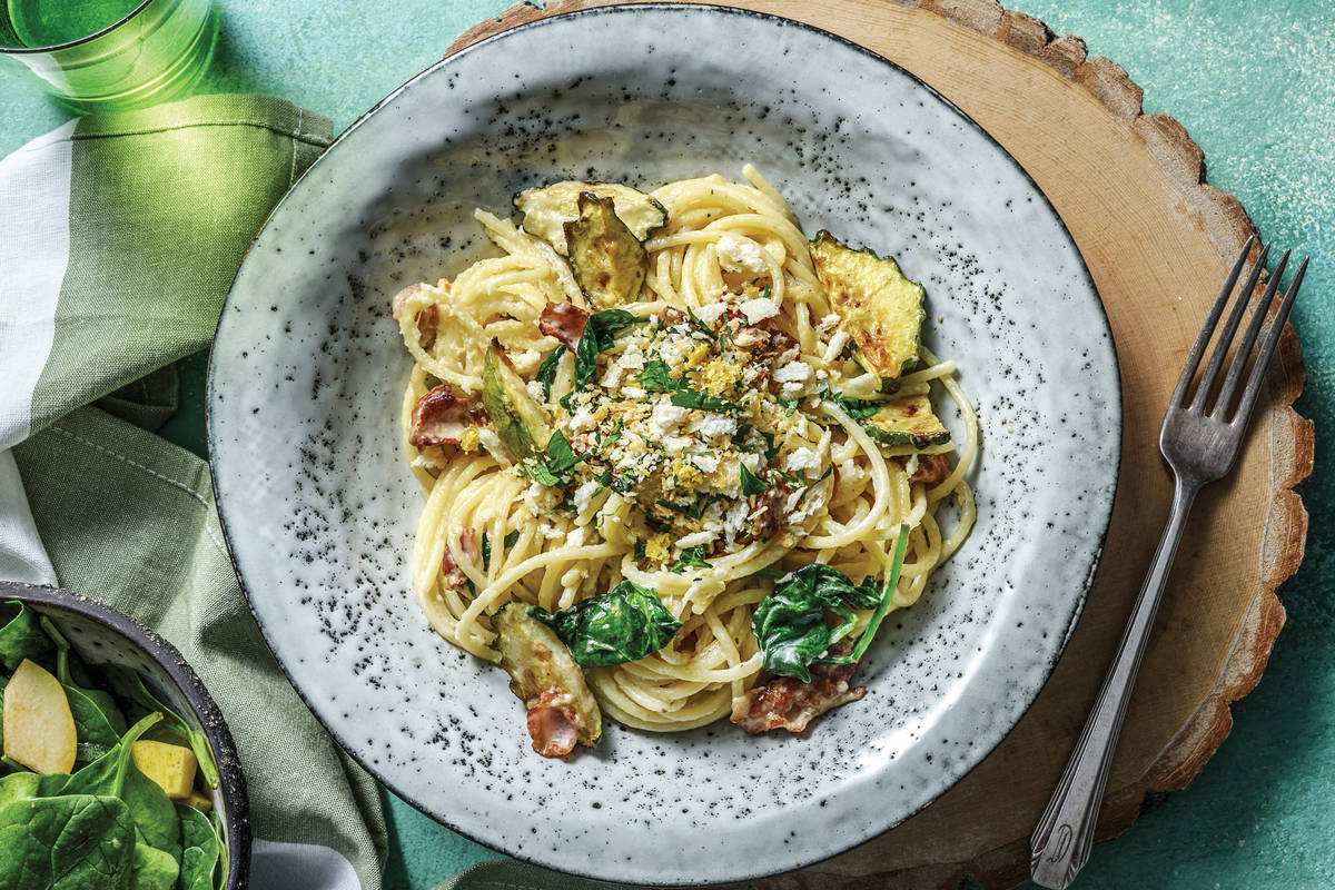 Creamy Bacon & Roast Squash Spaghetti
