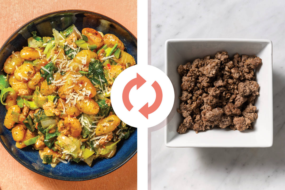 Quick Creamy Beef & Leek Gnocchi