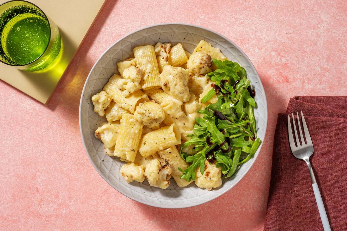Creamy Cauliflower Rigatoni Cheese