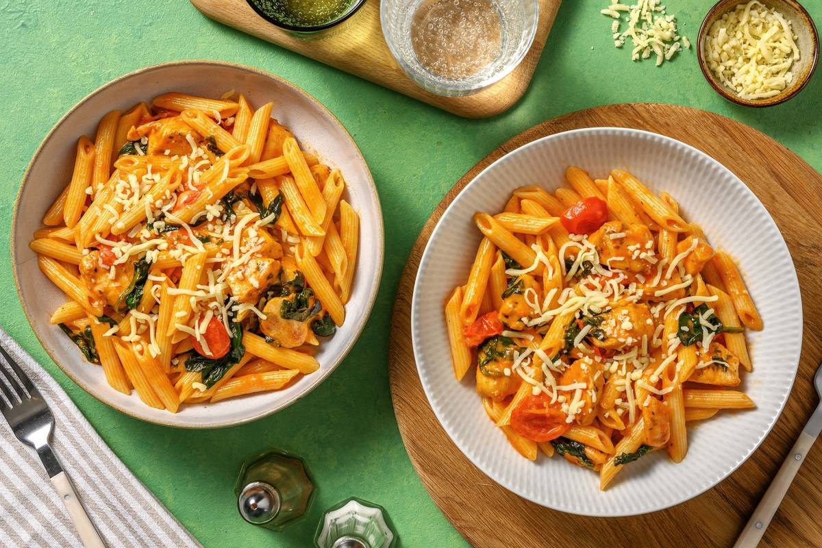 Creamy Chicken and Tomato Penne