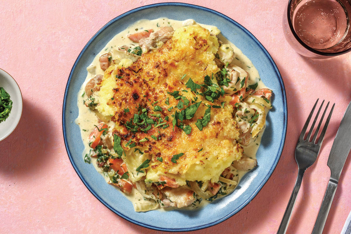 Creamy Chicken & Bacon Pie