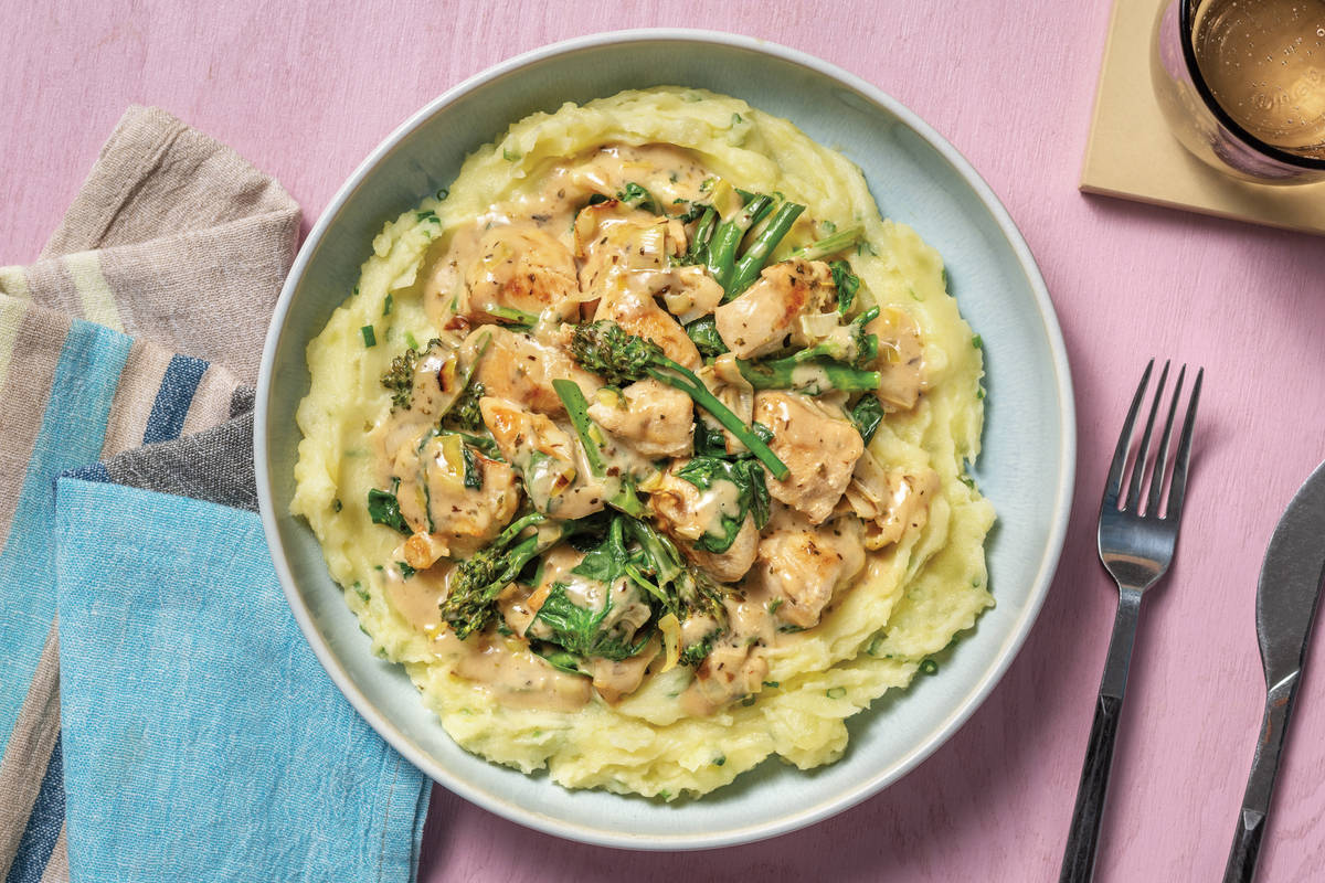Quick Creamy Herb Chicken & Veggies
