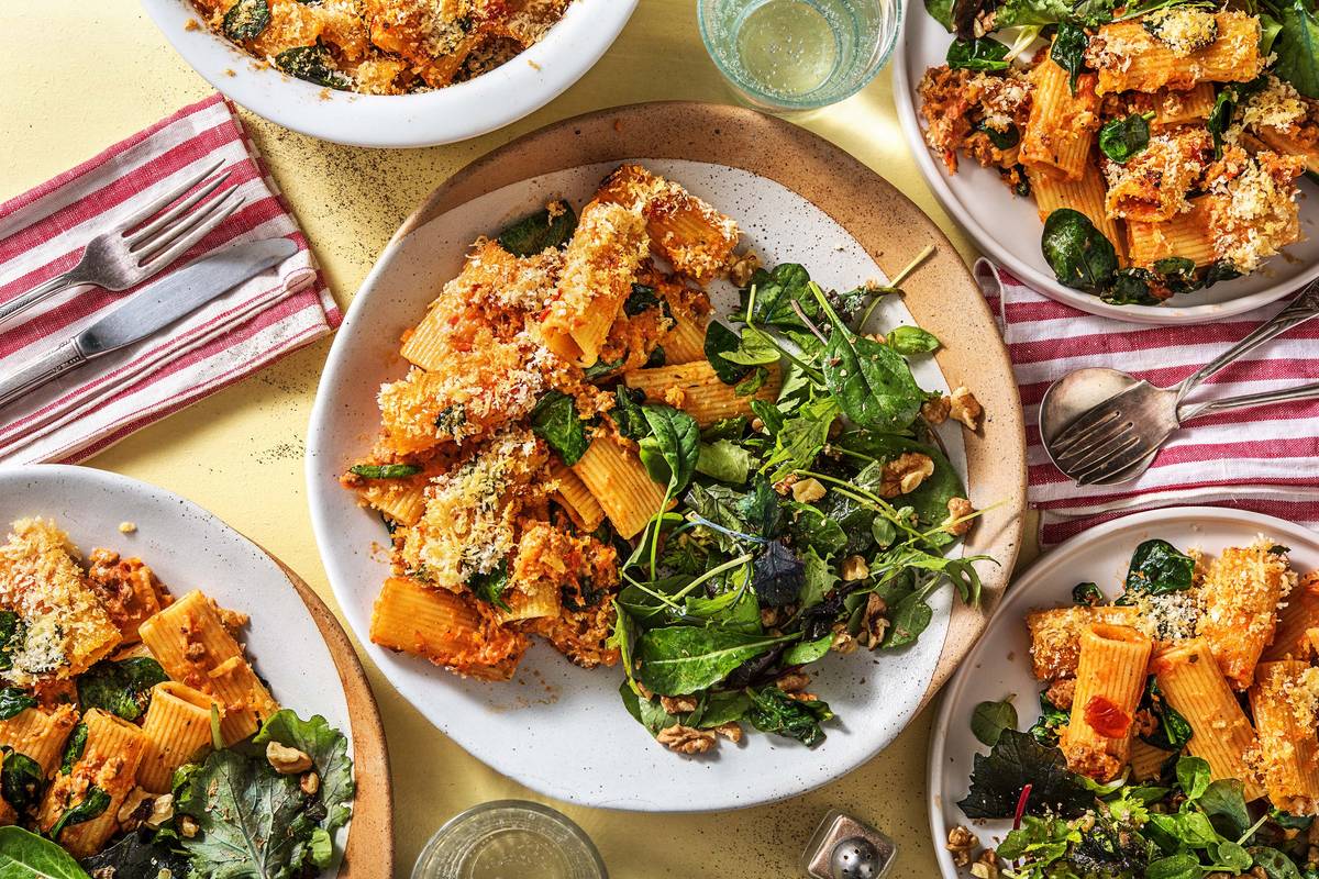Creamy Lamb Pasta Bake