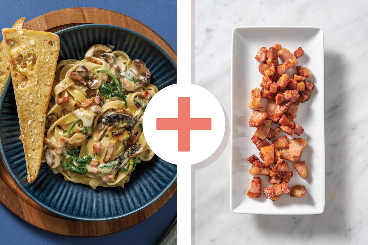 Quick Mushroom & Double Bacon Boscaiola
