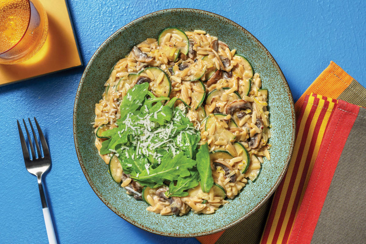 Creamy Chicken Mushroom & Courgette Risoni