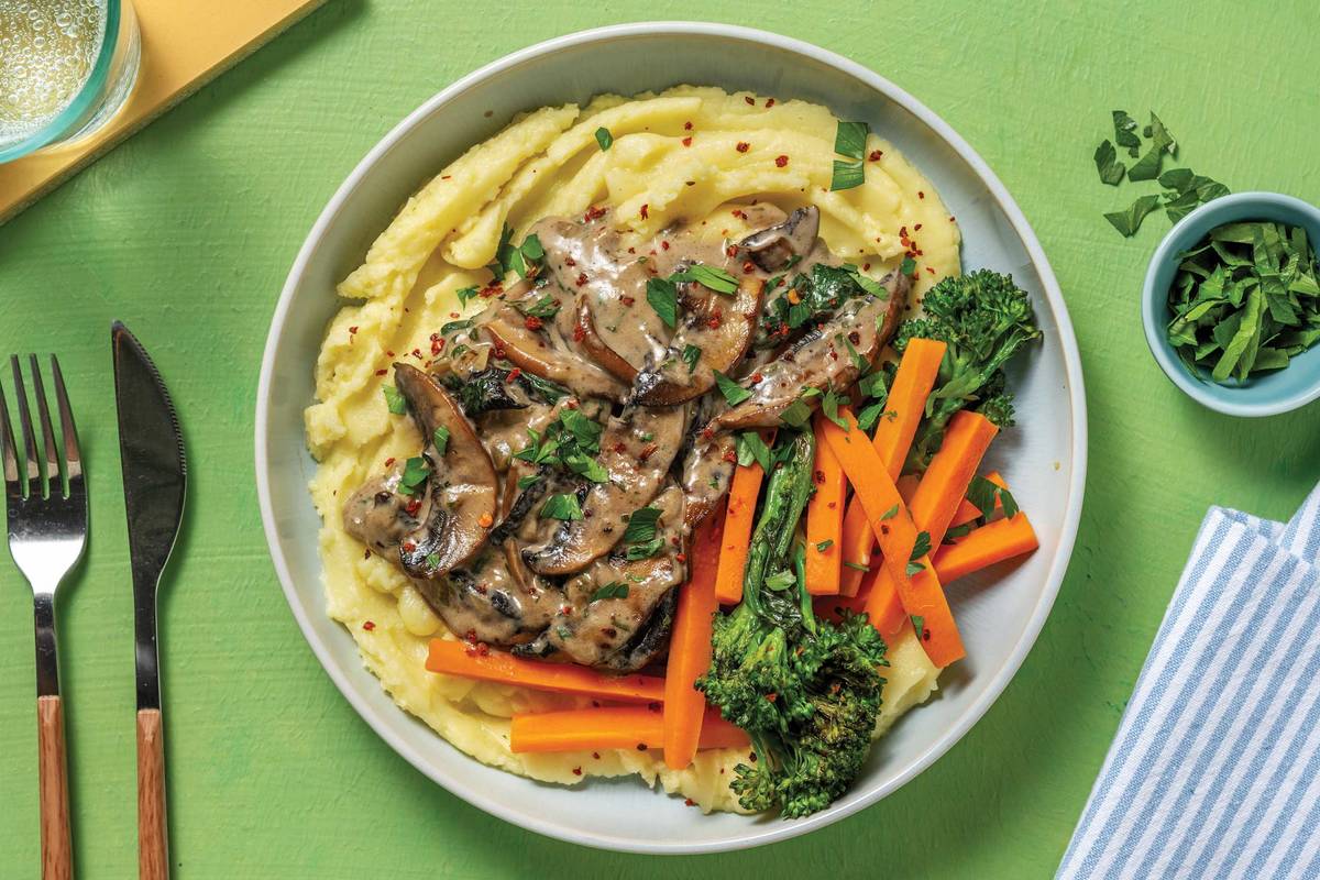 Creamy Mushrooms & Potato Mash