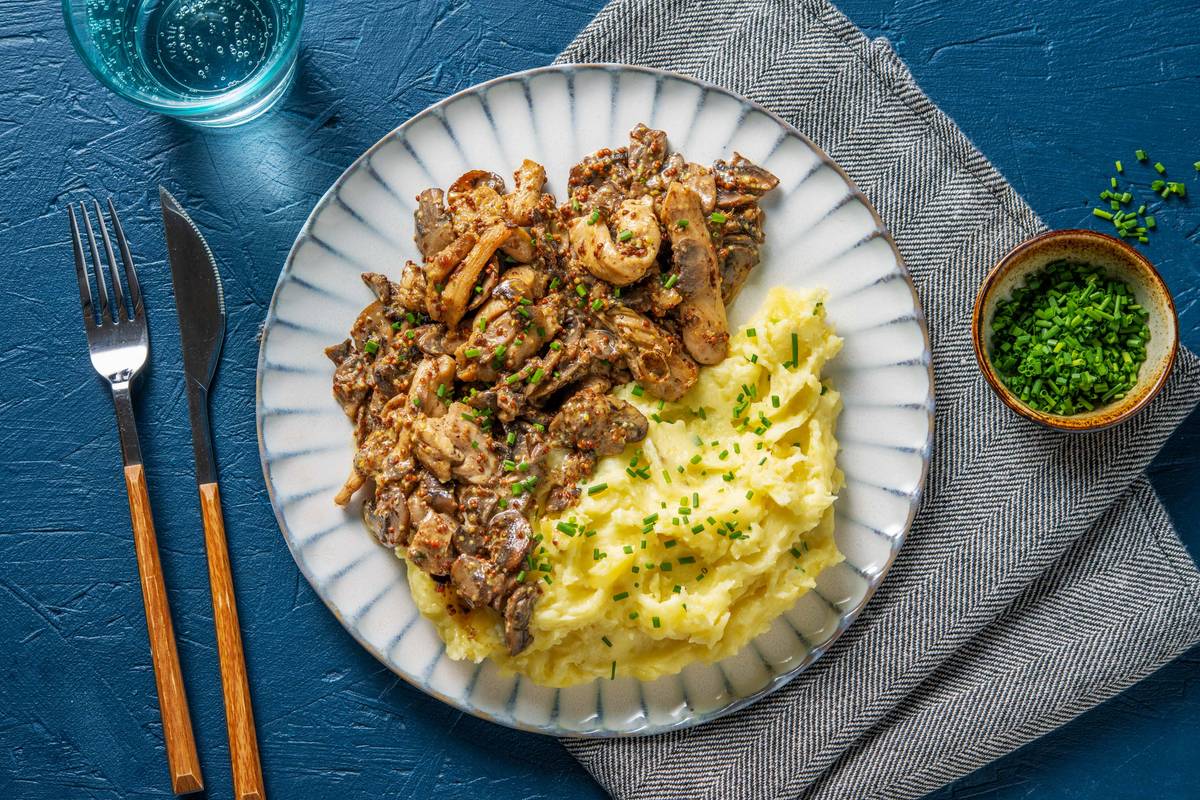 Creamy Mustard Chicken and Mushrooms