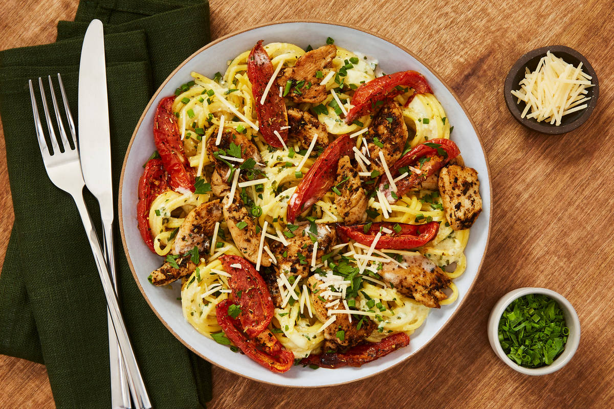 Creamy Parmesan Chicken Spaghetti
