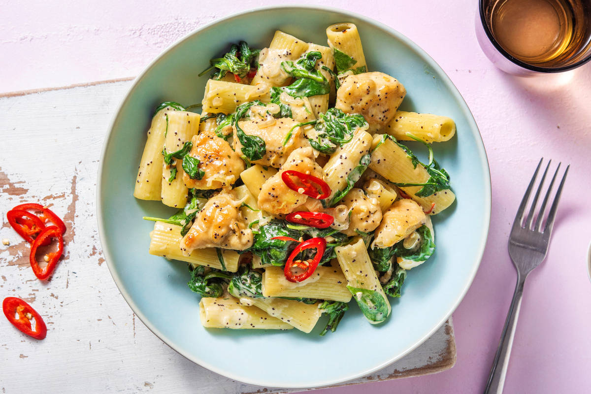Creamy Poppy Seed & Chicken Pasta